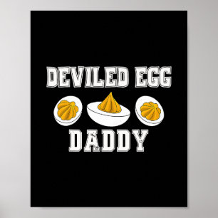 Affiche Papa aux œufs diaboliques rétro drôle de Thanksgiv