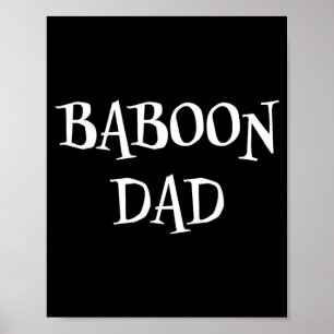 Affiche Papa babouin drôle mignon Halloween amateur de bab