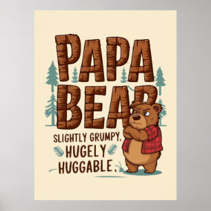 Affiche Papa Bear Vibes - Légèrement Grumeux, Hugely