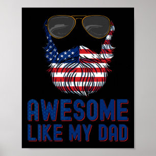 Affiche Papa Beauté Awesome Comme Mon Père 4 juillet Patri