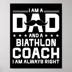Affiche Papa Biathlon Entraîneur Toujours Droite Biathlon