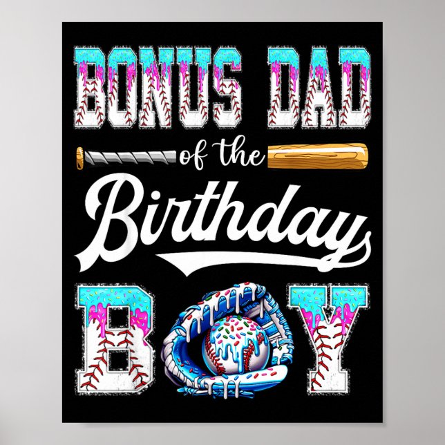 Affiche Papa bonus du garçon qui fête son anniversaire Bas (Devant)