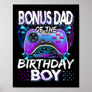 Affiche Papa bonus du garçon qui fête son anniversaire jeu