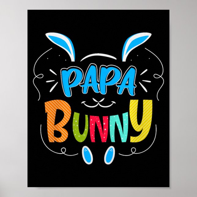 Affiche Papa Bunny Premium Tri-blend  (Devant)