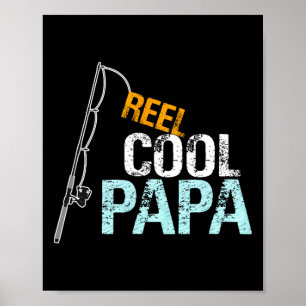 Affiche Papa Cadeau De Grandgirl Grandson Reel Cool Pa