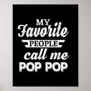Affiche Papa Cadeau Mon Favori Les gens m'appellent Papa