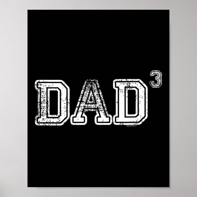 Affiche Papa Cadeaux Pour Papa Papa Papa De 3 Fêtes des pè (Devant)