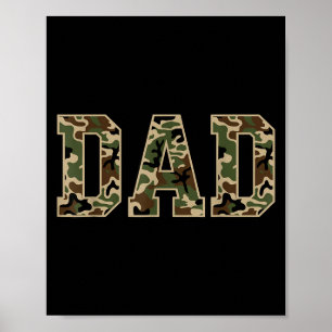 Affiche Papa camouflage vintage chasse canard homme Papa c