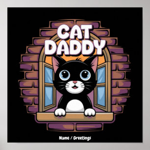 Affiche Papa Chat Extraordinaire Le Meilleur Papa Chat de