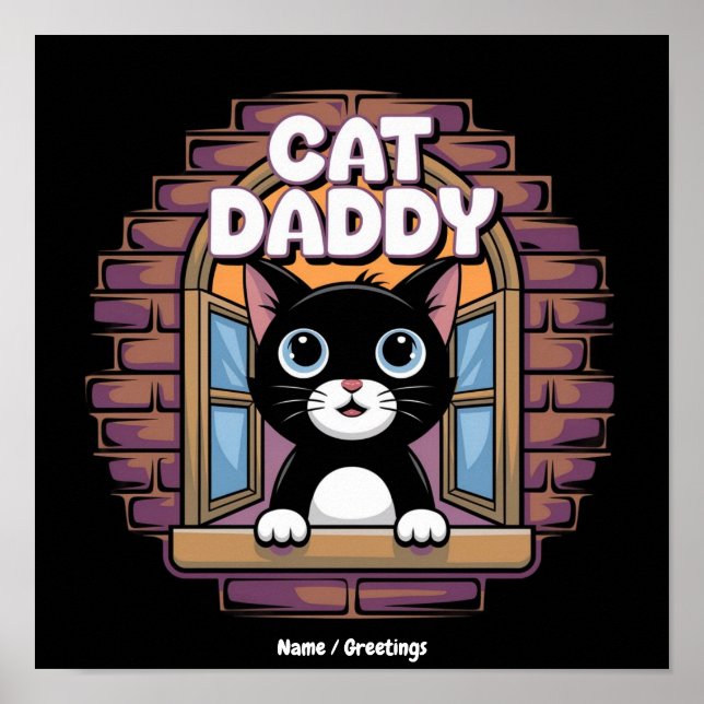 Affiche Papa Chat Extraordinaire Le Meilleur Papa Chat de  (Devant)