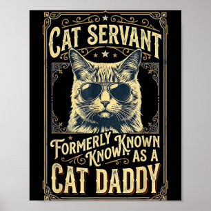 Affiche Papa chat pour hommes papa chat drôle de fête des