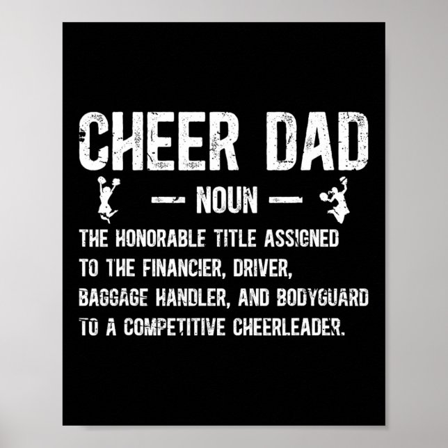 Affiche Papa cheer Définition Papa de cheerleading d'une c (Devant)