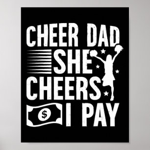Affiche Papa Cheer Je paie Papa Cheerleading d'une Cheerle