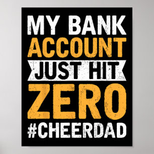 Affiche Papa cheer Nk compte zéro cheerleader papa drôle