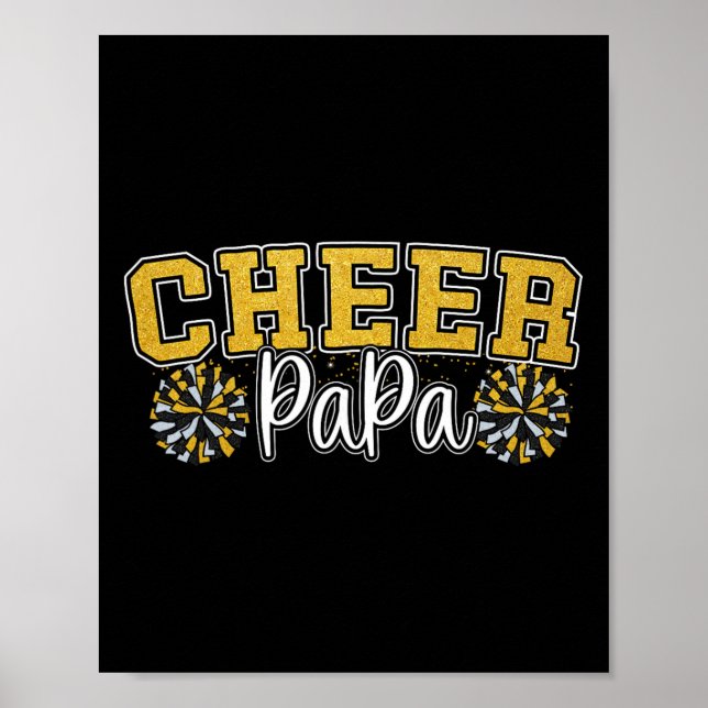 Affiche Papa cheerleader fier Mon cheerleader préféré m'ap (Devant)