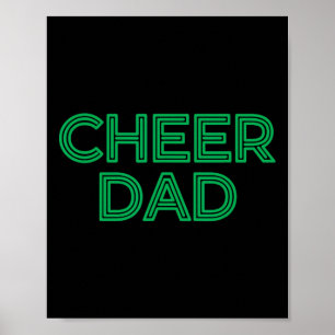 Affiche Papa cheerleader vert Cheerleading _1