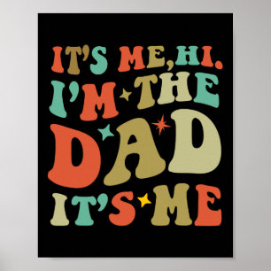 Affiche Papa Chemise Fête des pères Son Moi Salut Je suis