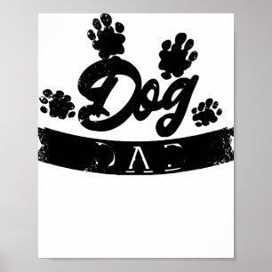 Affiche Papa Chien Design Drôle - Idée cadeau pour les pro
