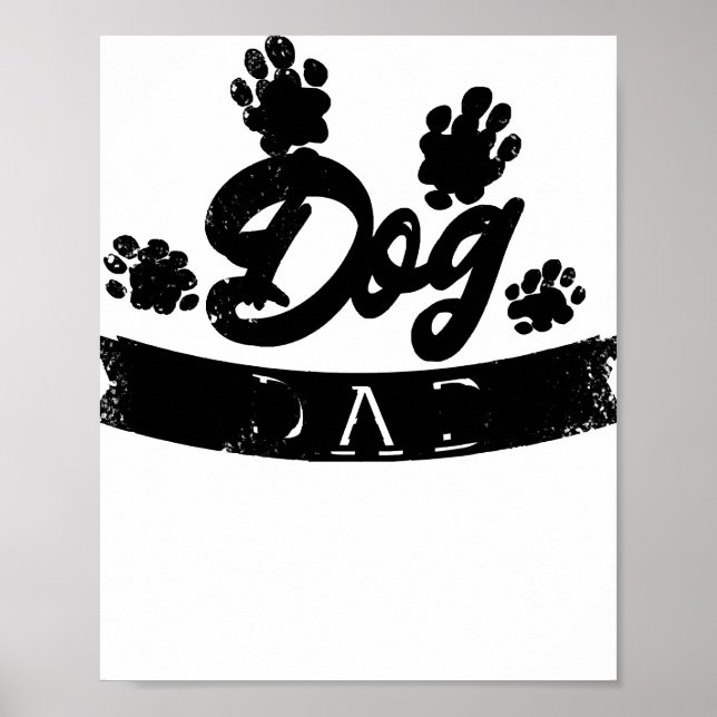 Affiche Papa Chien Design Drôle - Idée cadeau pour les pro (Devant)
