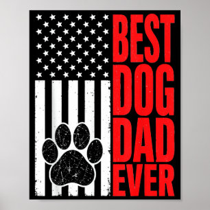 Affiche Papa Chien Toujours Patriotique Fête Des Pères Ama