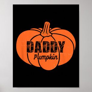 Affiche Papa Citrouille jumeler famille Halloween Thanksgi