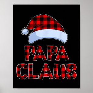 Affiche Papa Claus Lumières Noël Pyjama Famille Correspond