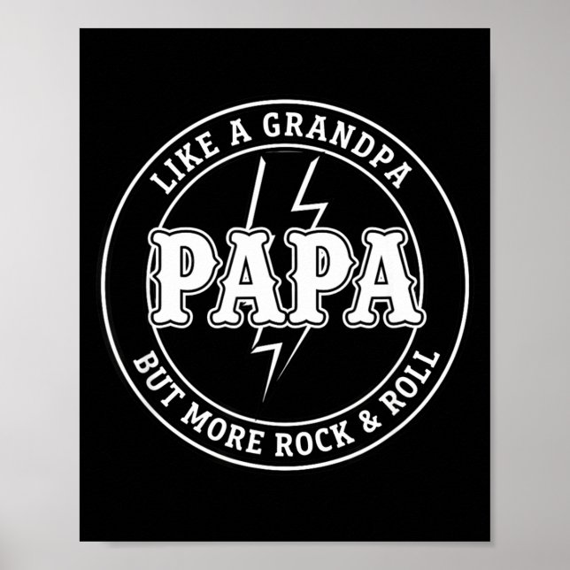 Affiche Papa comme un grand-père mais plus Rock &amp; Roll (Devant)