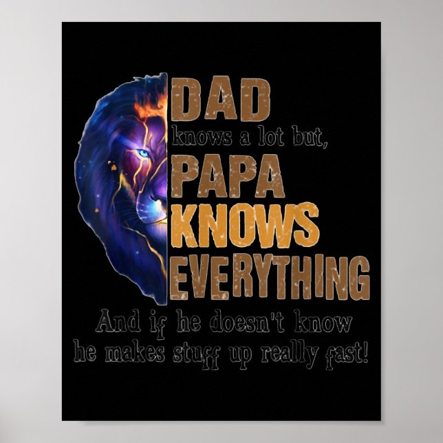 Affiche Papa connaît beaucoup mais Papa sait tout Père (Devant)