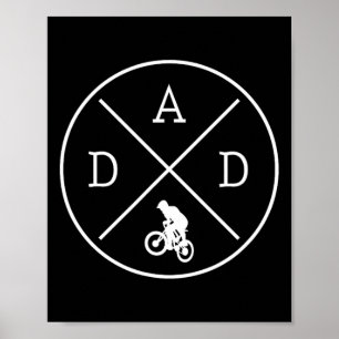 Affiche Papa cycliste VTT Vélo cyclisme Fête des pères