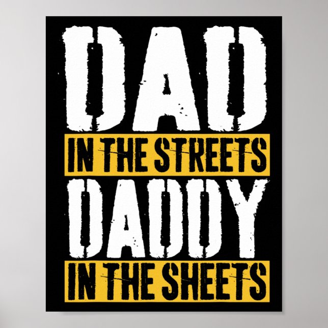 Affiche Papa dans les rues, papa dans les draps Père&# s (Devant)