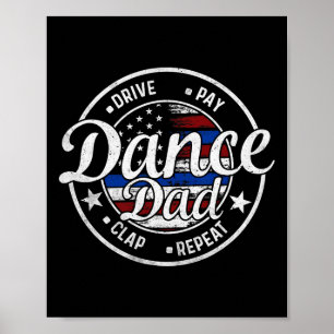 Affiche Papa Danse Danse Vintage Danse américaine Danse Pè