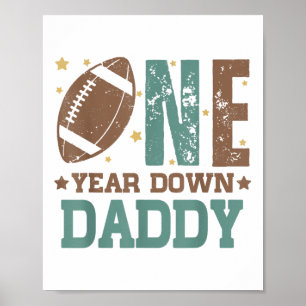 Affiche Papa De 1 An Football 1ère Année Down Bir