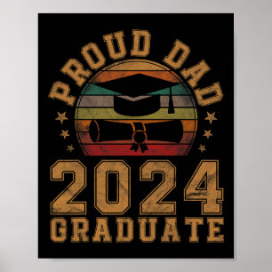 Affiche Papa De 2024 Gradué Père Senior 24 Graduation G