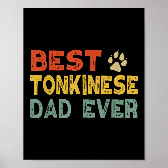 Affiche Papa de chat Tonkinais Propriétaire Éleveur Amateu (Devant)