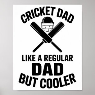 Affiche Papa de cricket drôle de cricket 1