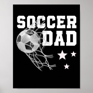Affiche Papa de foot drôle Papa Football Sport Fan Amateur