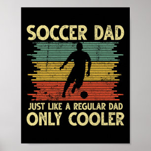 Affiche Papa de foot vintage, exactement comme un papa nor