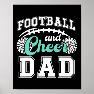 Affiche Papa de footballeur et de pom-pom girl Papa de foo