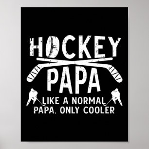 Affiche Papa de hockey cool grand-père papa d'un joueur de