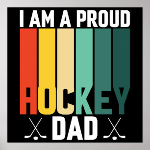 Affiche Papa de hockey fier