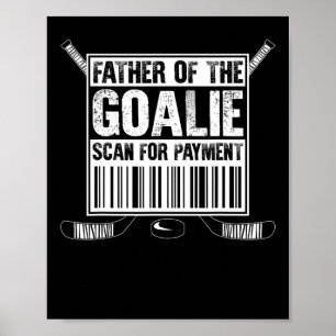 Affiche Papa De Hockey Père Du gardien de but Analyser Pou