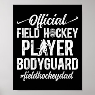 Affiche Papa de hockey sur gazon Drôle de papa d'un joueur