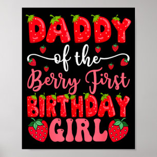 Affiche Papa de la baie Fille de premier anniversaire Frai