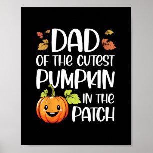Affiche Papa de la citrouille la plus mignonne de la parce