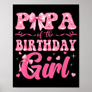 Affiche Papa de la fille d'anniversaire Famille Nk Coquett