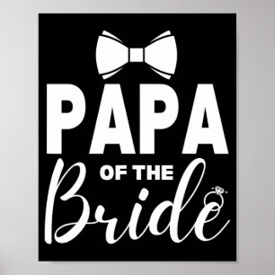 Affiche Papa De La Mariée Mariage Fête Famille Costume Pap