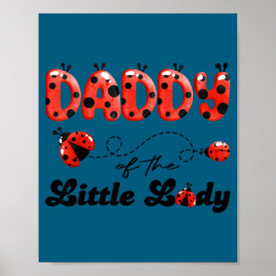 Affiche Papa de la petite dame ladybug fete de la fille