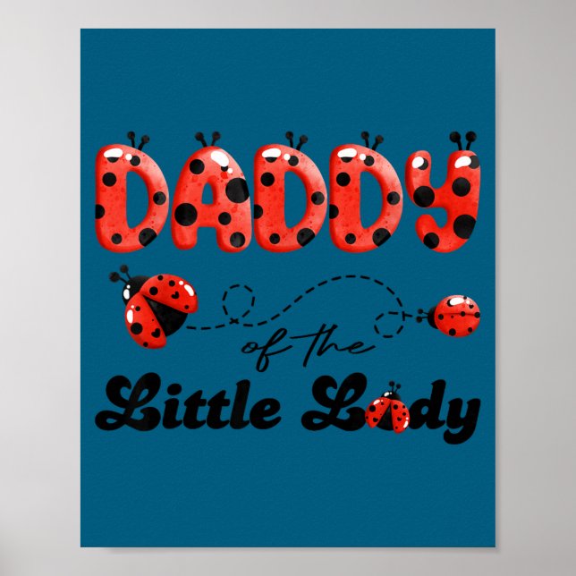 Affiche Papa de la petite dame ladybug fete de la fille (Devant)