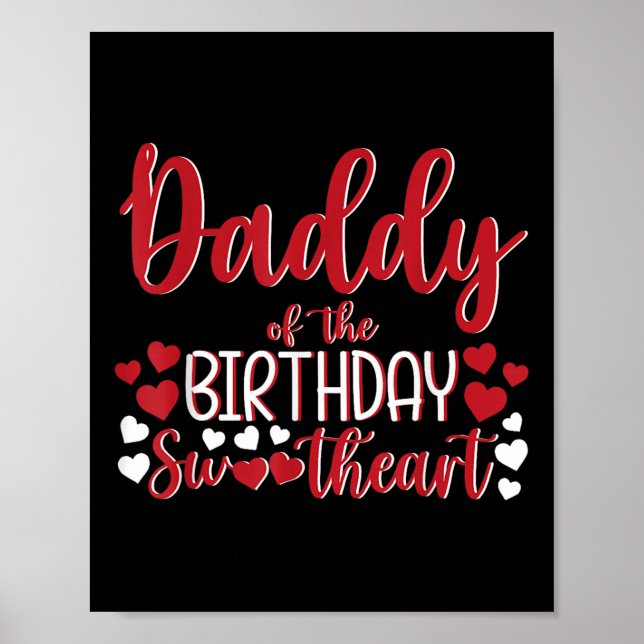 Affiche Papa De L'Anniversaire Amour Anniversaire Fille Bd (Devant)