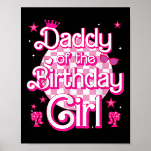 Affiche Papa De L'Anniversaire Fille Poupée Anniversaire F